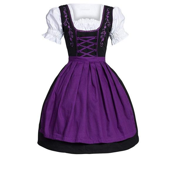 Deutsches Bier Plus Size Damen Dirndl Kleid Oktoberfest Colker Kostüme M blue