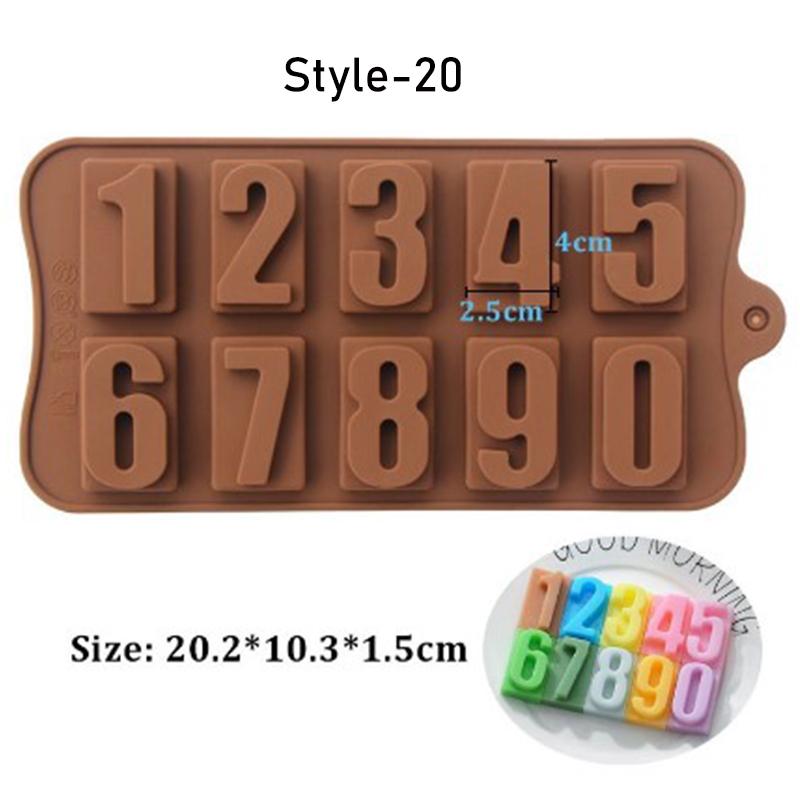 Gute Obst Kuchen Backen Werkzeug DIY Schokolade Jelly Pudding Gummibärchen Süßigkeiten Silikon Formen Form Eis Harz Form Tier 3D number