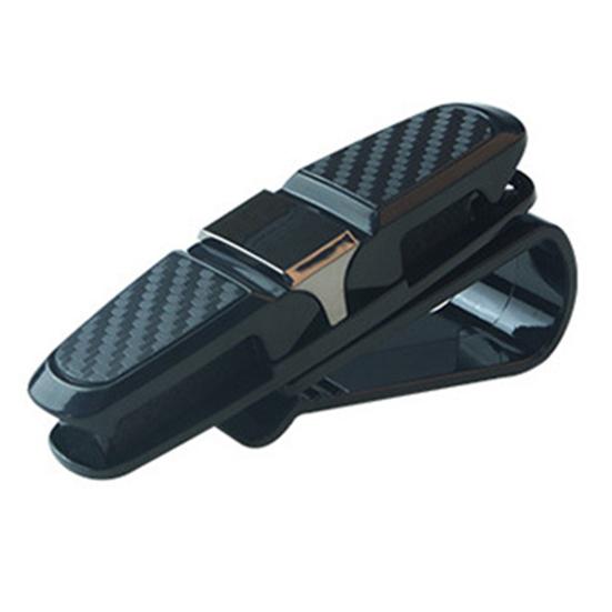 Auto-Visier-Clip, einfache Installation, 180-Grad-Drehung, stoßfest, Schwamm, Dual-Clip, guter Organizer, Auto-Zubehör, Auto-Sonnenblende, Brillenhalter für Auto grau