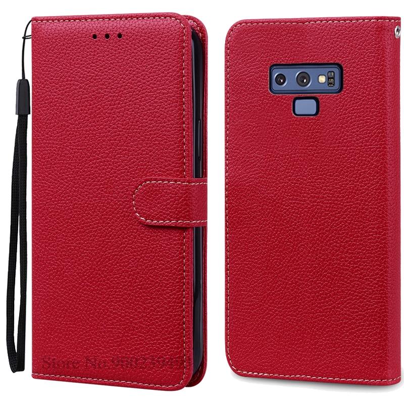 Note 9 Hülle Für Samsung Galaxy Note 9 Hülle N960F N960 Brieftasche Leder Klapphülle Für Samsung Note9 Hülle Buchhülle Coque Fundas For Samsung Note 9 dunkelrote
