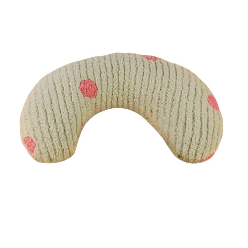 Katzenkissen für drinnen, Katzen- und Welpenkissen, U-förmiges Kissen für Katzen und Hunde, weiches, flauschiges Beruhigungskissen für Hunde grün