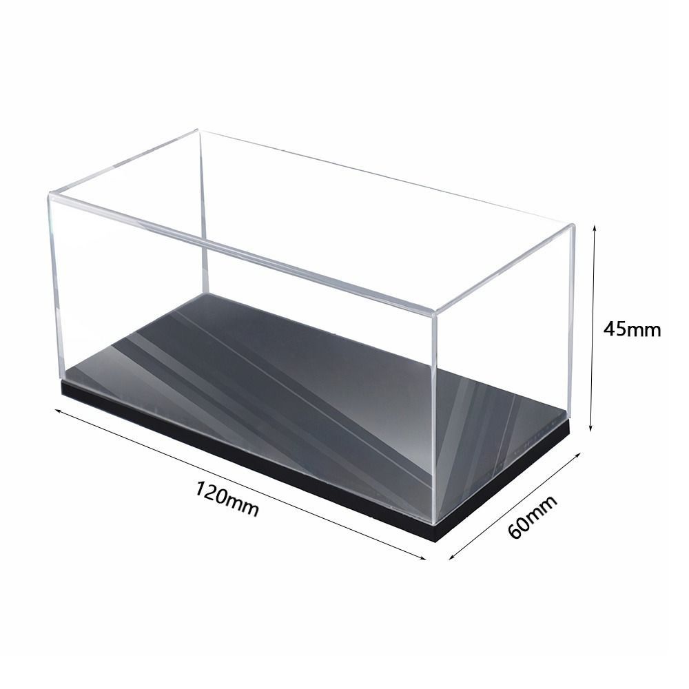 Transparente Vitrine Acryl Aufbewahrungsbox Langlebige Staubschutzhülle für Modellautos Modell 120X60X45MM