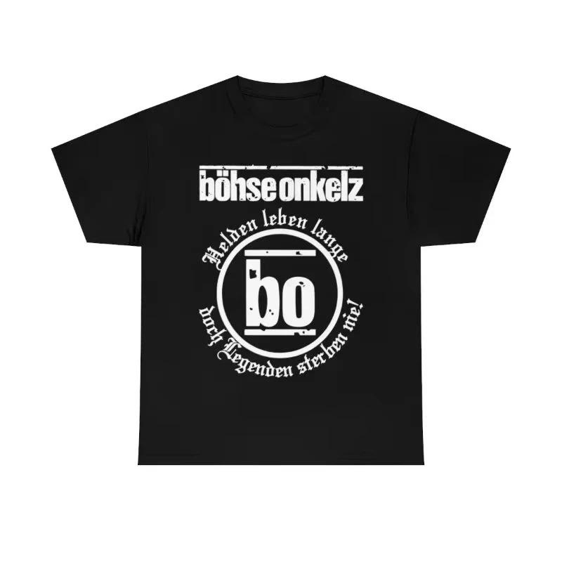 Gehasst Verdammt Vergöttert II Böhse Onkelz Peripheres T-Shirt Oversize Y2K Sommer Baumwolle Herren und Damen T-Shirts Freizeit Locker Kleidung XL beige