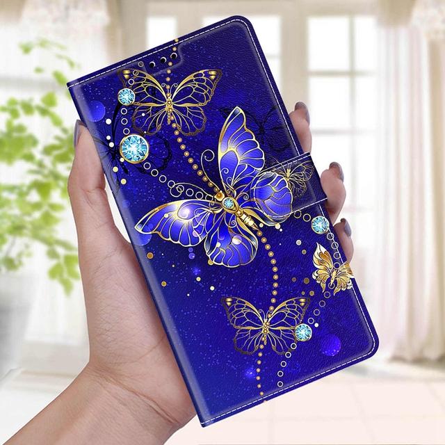 Ledertasche für Funda Samsung Galaxy S22 Plus S21 Ultra S20 Fe 5g S9 S10 Fall süße Panda Katze Rose Brieftasche Flip Phone Cover Frauen Samsung S21 Plus
