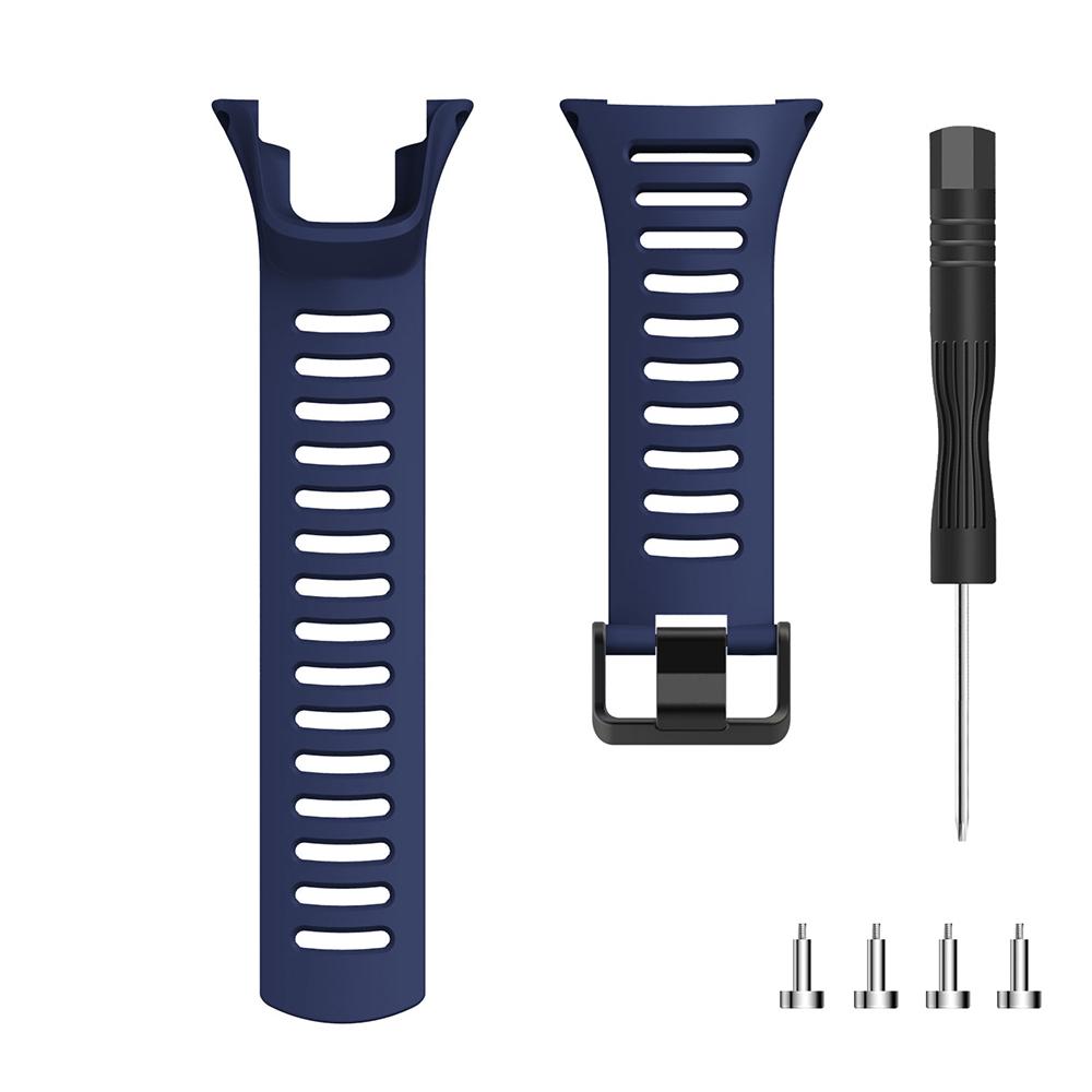 24mm Silikonarmband für Suunto Ambit Serie 1/2/3 Armband für SUUNTO AMBIT 1/2/2S/2R/3P/3S/3R Sportuhrenarmband nachtblau