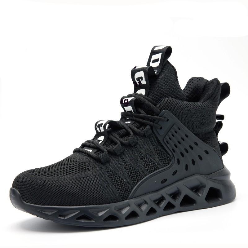 Herrenstiefel Sicherheitsschuhe Pannensichere Arbeitsschuhe Herren Leichte Arbeitsschuhe Turnschuhe mit Stahlkappe Sicherheitsstiefel Unzerstörbare Schuhe 39 schwarz