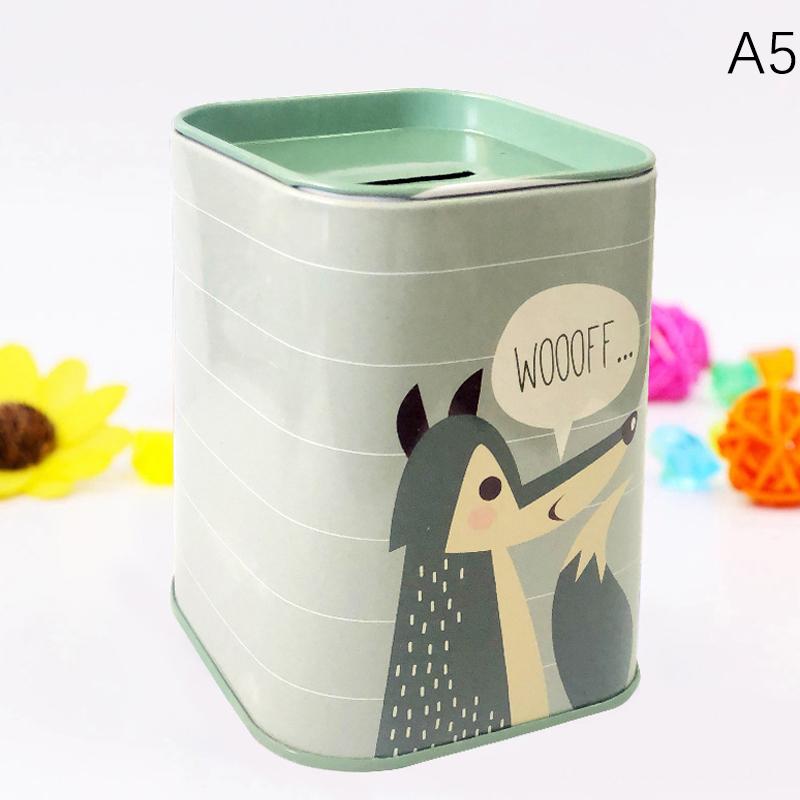 1PC Sparschwein Metall Münze Box süße Kleinigkeiten Dosen Lagerung Dosen Geschenk Dosen Home Decor Haushalt Sparen Geld Box
