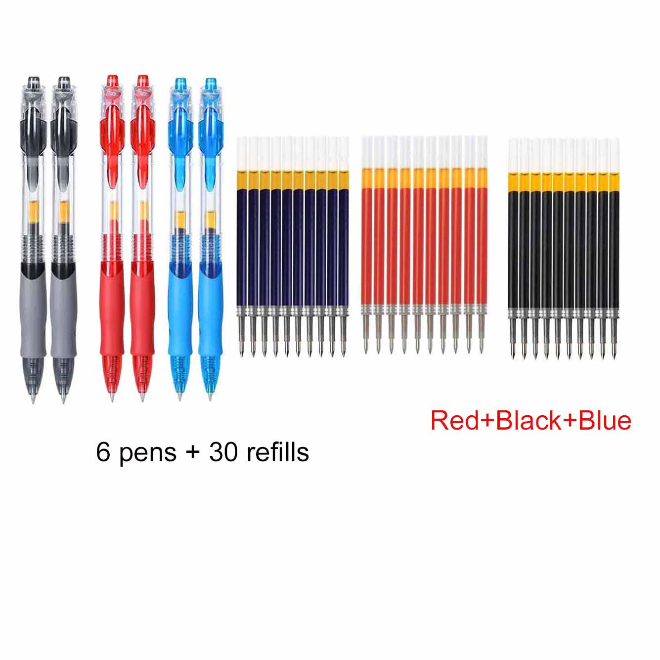 0,5 mm 12/24/36 Stück Stift+Nachfüllminen Klick-Gelstifte Einziehbare Kugelschreiber Sanftes Schreiben Schul- & Bürobedarf Schreibwaren