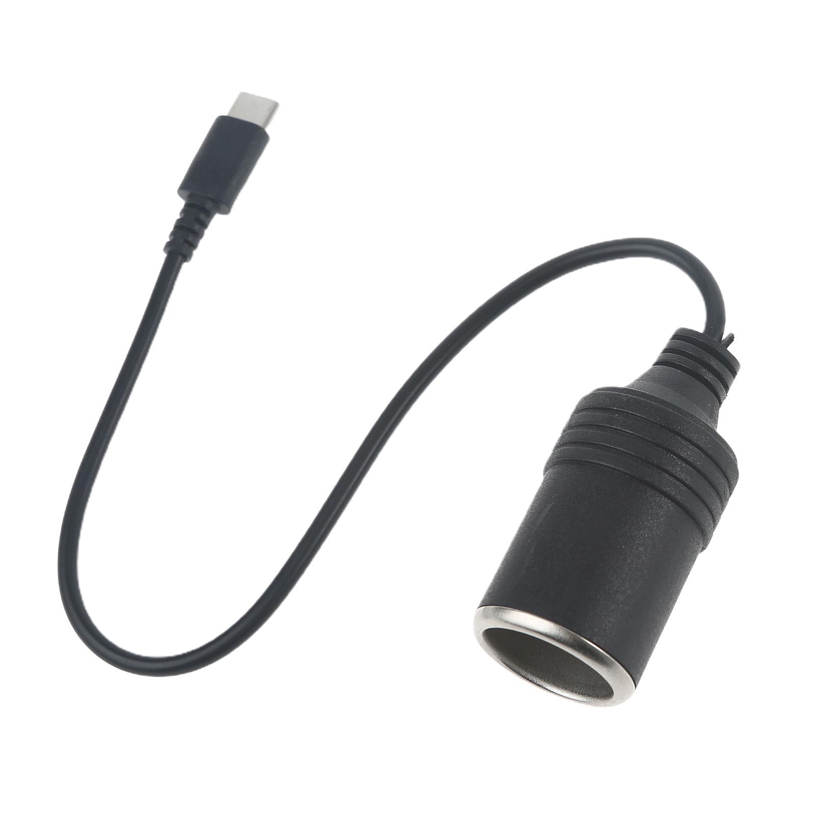 USB C PD zu 12 V 60 W Auto-Zigarettenanzünder-Buchse, Konverter-Adapterkabel für Auto-Ladegerät, Auto-Staubsauger