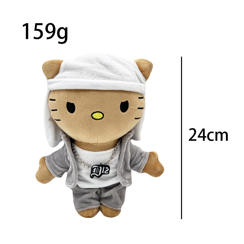 Selena Eminem Hello Kitty Plüschtier Weiße Mütze Figur Stofftiere Niedliche Katze Jungen Mädchen Geburtstag Weihnachtsgeschenk