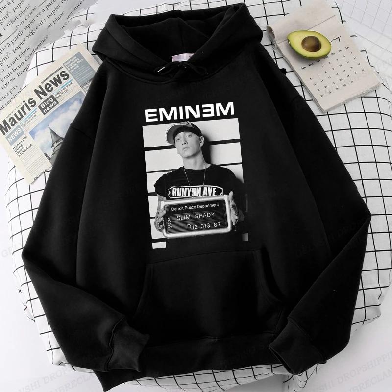 Eminem Print Hoodie Herren Damen Mode Hip Hop Hoodies Damen Sweatshirts Rapper Sweatshirts Kleidung Rock Mode Harajuku Sweatshirts S