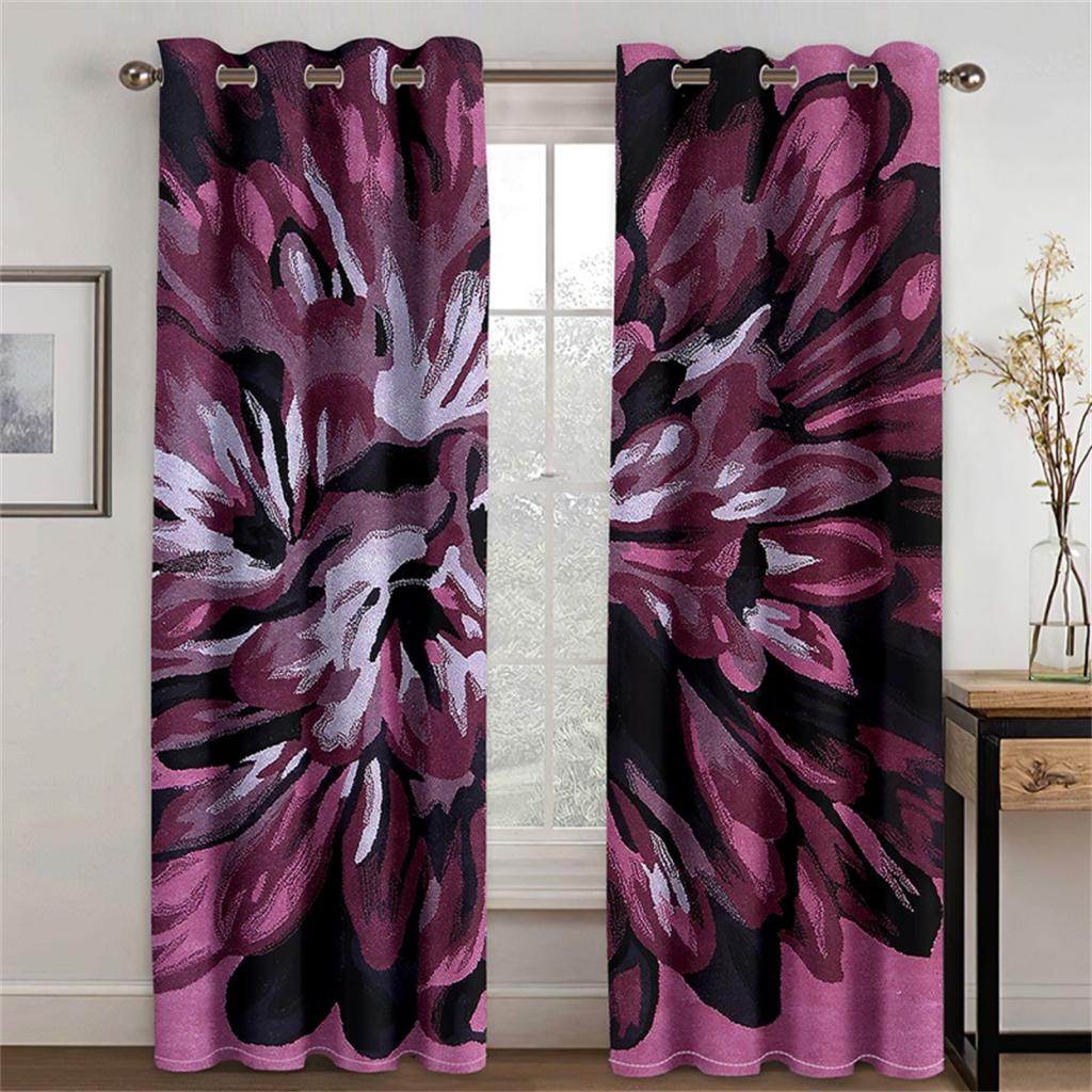 2 Paneele Drehende Farbe Innovative Vorhänge Visuelle Wirkung Anwendbar Wohnzimmer Schlafzimmer Küche Balkon Fensterdekoration 50W160H(CM)X2PCS&Hook