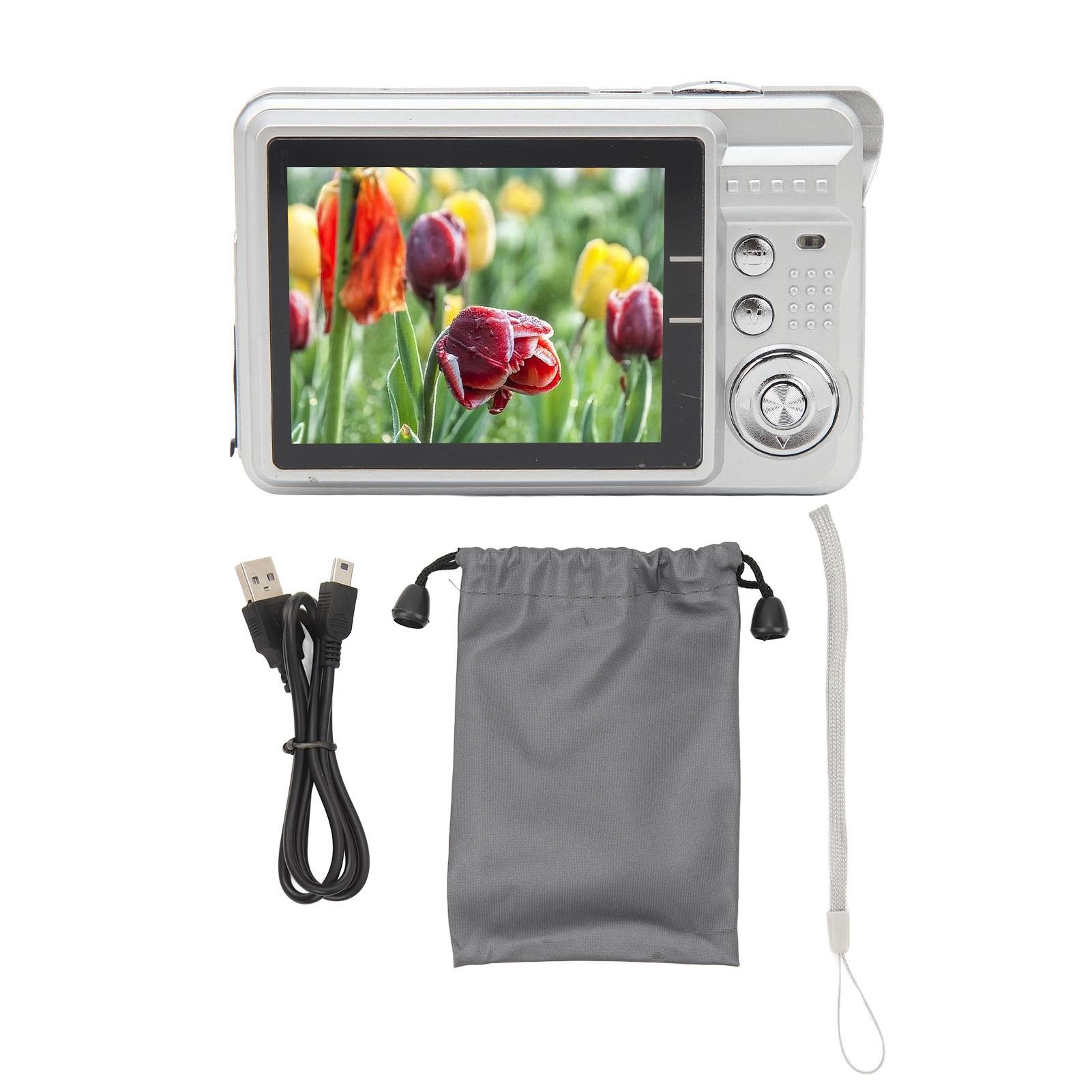 Digitalkamera für Teenager, 48 MP, HD, 2,7 Zoll TFT-Bildschirm, 8-facher Zoom, Autofokus, Anti-Shake, Pocket Compact