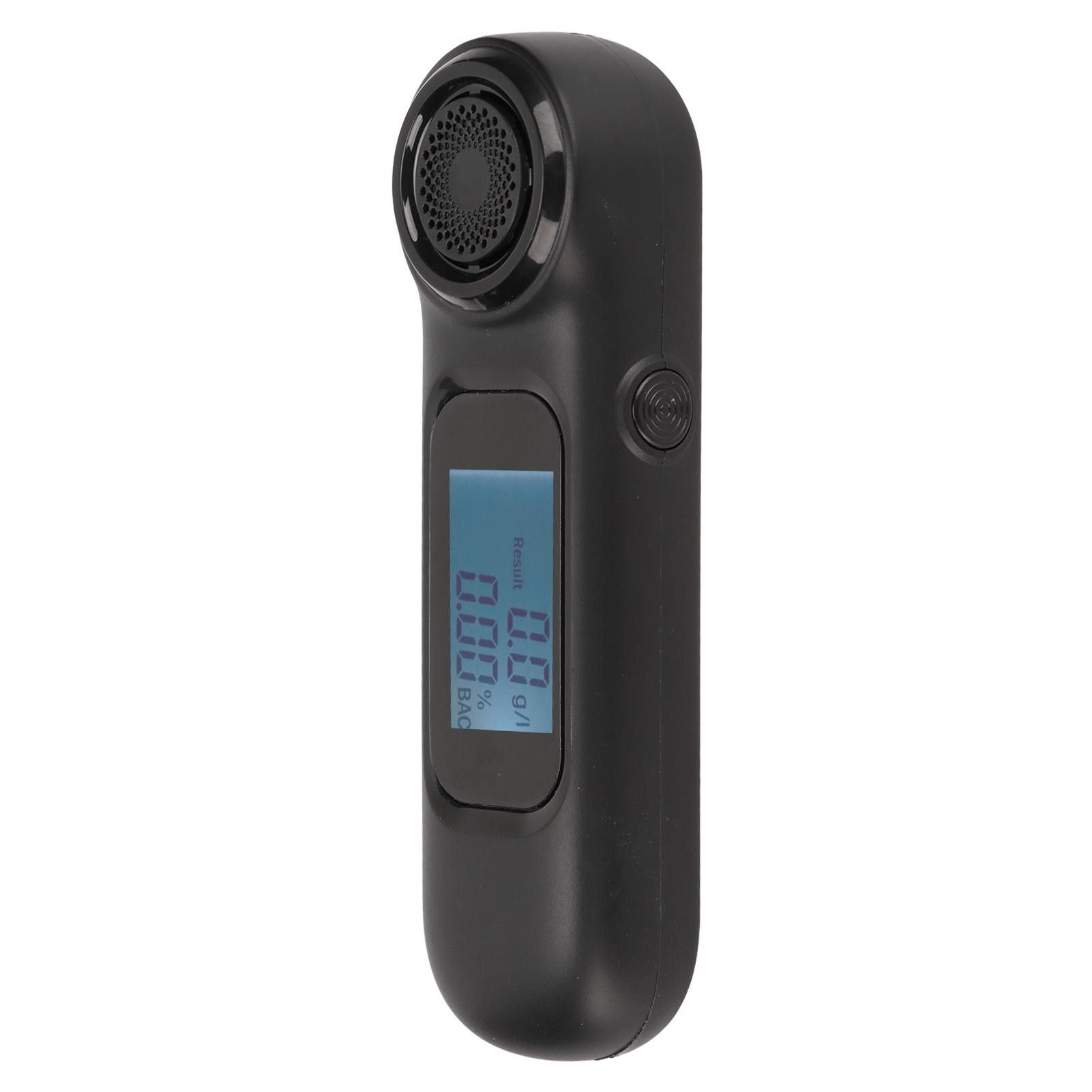 Schwarz Tragbare Alkoholtester Berührungslose Hohe Genauigkeit Alkohol Tester USB Aufladbare Mit Digital