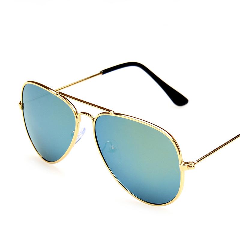 Mode Kinder Mercury Brille Sonnenbrille Pilot Farbe Film Junge Mädchen dunkle Brille einzigartig Gold frame goldn mercury