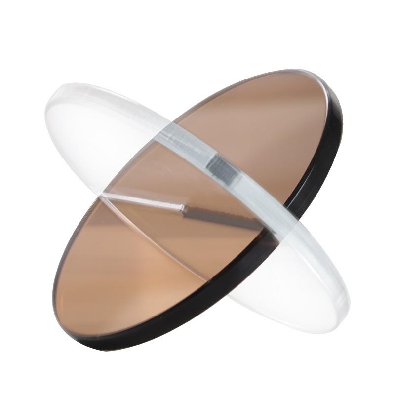 Leichter Luxus Internet-Berühmtheit Planet Geometrische Ornamente X-förmiges Rundes Modell Raum Verkaufsbüro Visitenkarten-Aussteller Zubehör Brown + Transparent Card Mirror - Small