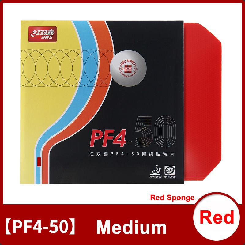 Original Neue DHS PF4-50 PF4 50 PF4 Tischtennis Gummi mit Hohe Elastische Schwamm für Training Ping Pong Tisch Gummi PF4-50-Red-2.0mm