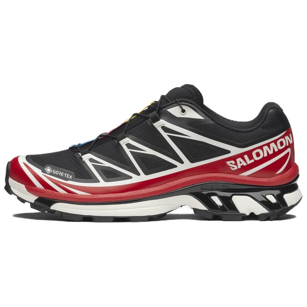 Salomon Xt-6 Gtx Bequeme Strapazierfähige Low-Top Laufschuhe Unisex Laufschuhe Schwarz Rot 479749 42