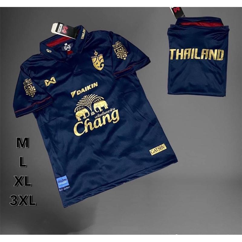 THAILAND Nationales Fußball-Trainingstrikot, schnelltrocknendes Hemd, Polokragen, Polyester, kurzärmelig, Unisex, Herren/Damen, Uniform M