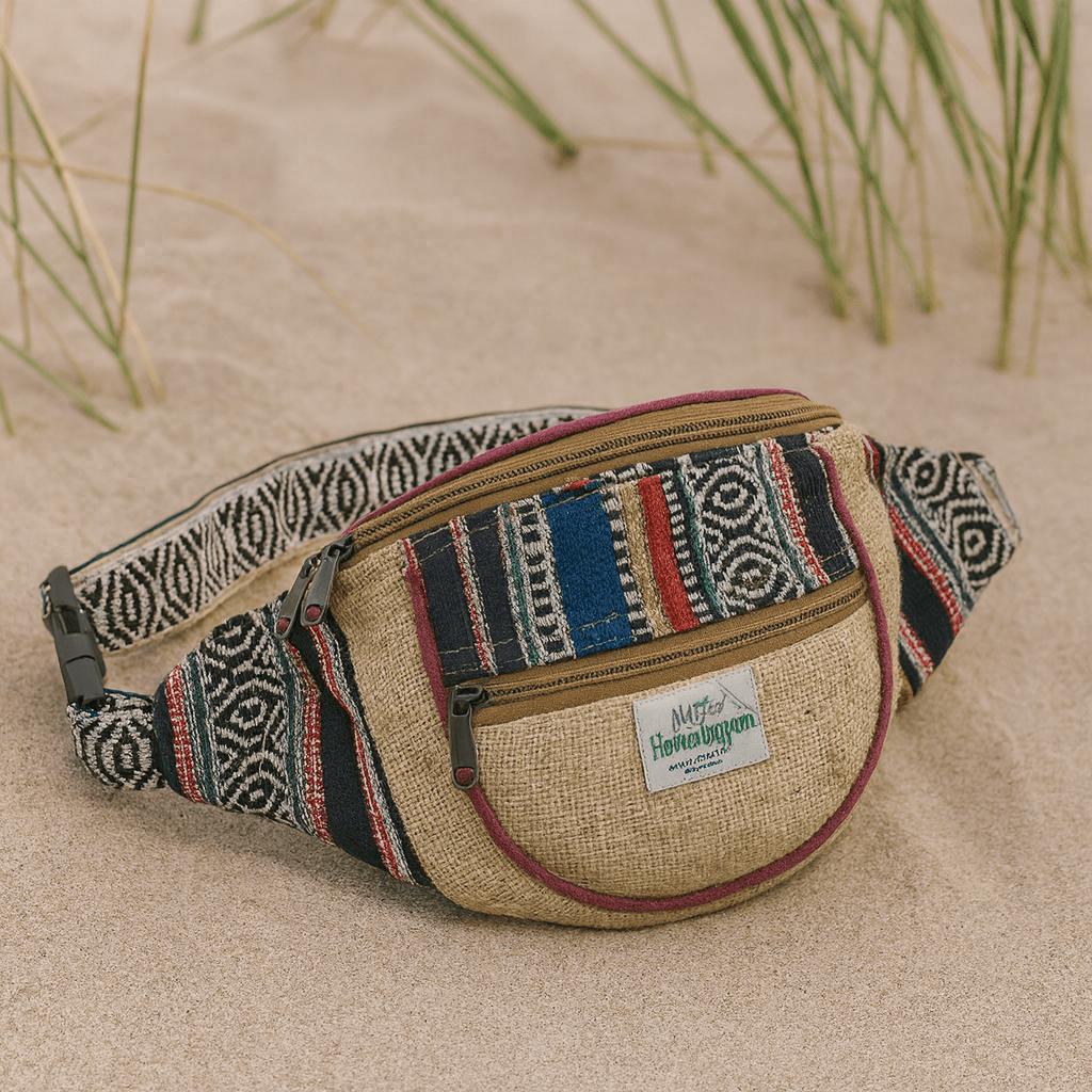 Bauchtasche Hanf Baumwolle Assortiert