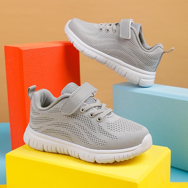 Kinderschuhe Freizeitschuhe Studentenschuhe Jungen- und Mädchenschuhe Atmungsaktive und bequeme Schuhe Laufschuhe Kinderschuhe 29-38 36 grau