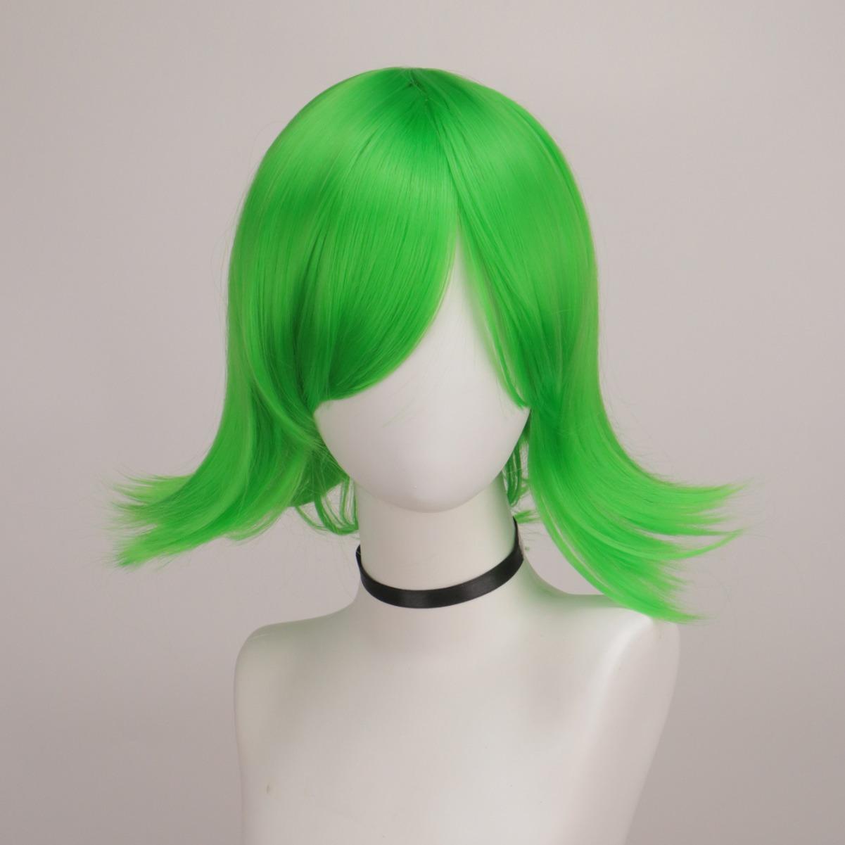 Film Alles steht Kopf 2 Freude Perücken Kurz Blau Hitzebeständiges Haar Cosplay Kostüm Perücken Alles steht Kopf Ekel Cosplay Synthetische Perücke as the picture-