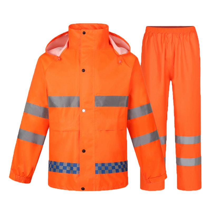 Reflektierende Anzüge Arbeit Arbeitskleidung Wasserdichte Jacke Arbeits Hosen Männer Reflektierende Set L red