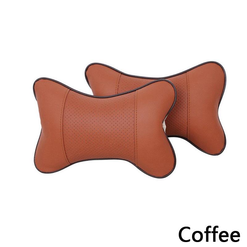 1 Stück Autositz Kopfstütze Kopfkissen Pad Nackenstütze Stützkissen braun