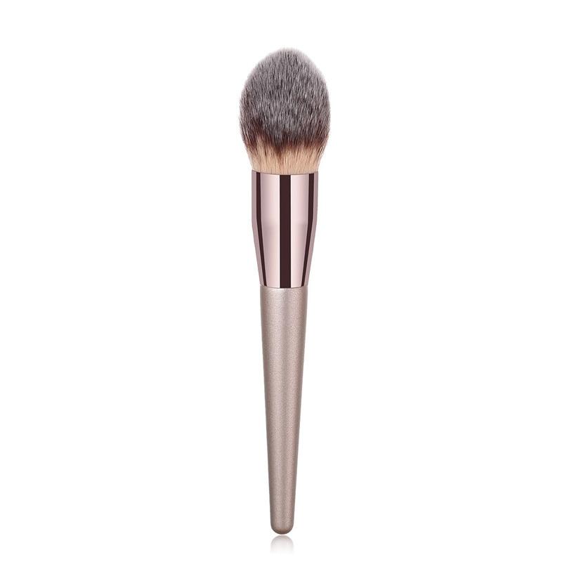Champagnerfarbener Make-up-Pinsel für Frauen, Gesicht, Grundierung, Flammenkegel, Puder, flacher Kopf, Make-up-Pinsel-Werkzeuge, Kosmetikpinsel-Set