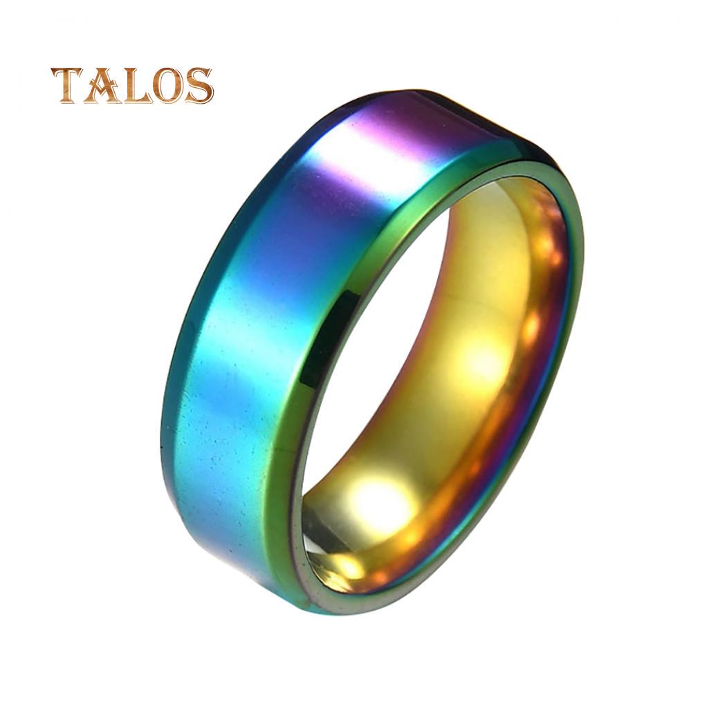 Mode einfache Unisex Liebhaber Edelstahl Spiegel Fingerringe Schmuck Geschenke Casual Accessoires US 10 tiffany blau