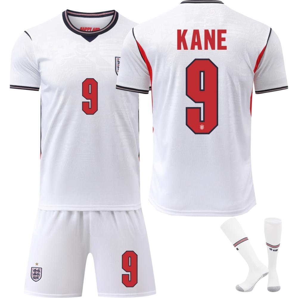 2026 FIFA Fussball-Weltmeisterschaft England Fußballtrikot für Kinder und Erwachsene KANE #9 XXXL