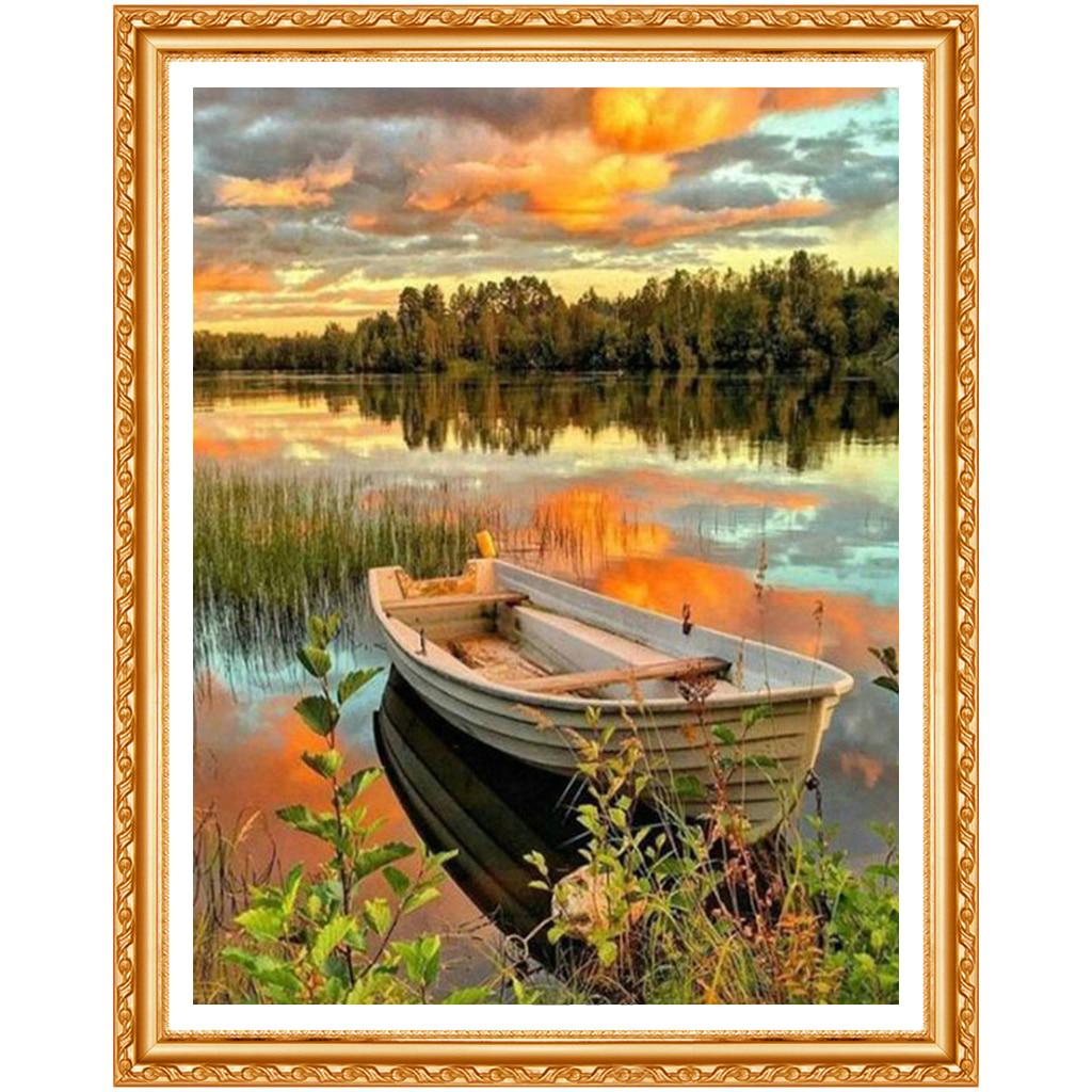 Natürliche Landschaft voller Diamant-Gemälde 3D-Bild Bild Kreuzstich Diamant Mazayka Handwerk Kunst 20X30CM