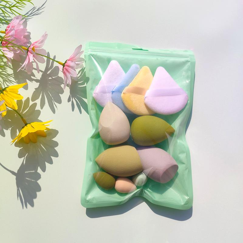 11 Stücke Cosmetic Puff Make-Up Schwamm Mixer Schönheit Ei Foundation Schwämme Puderquaste Frauen Make-Up Zubehör Beauty-Tools grün