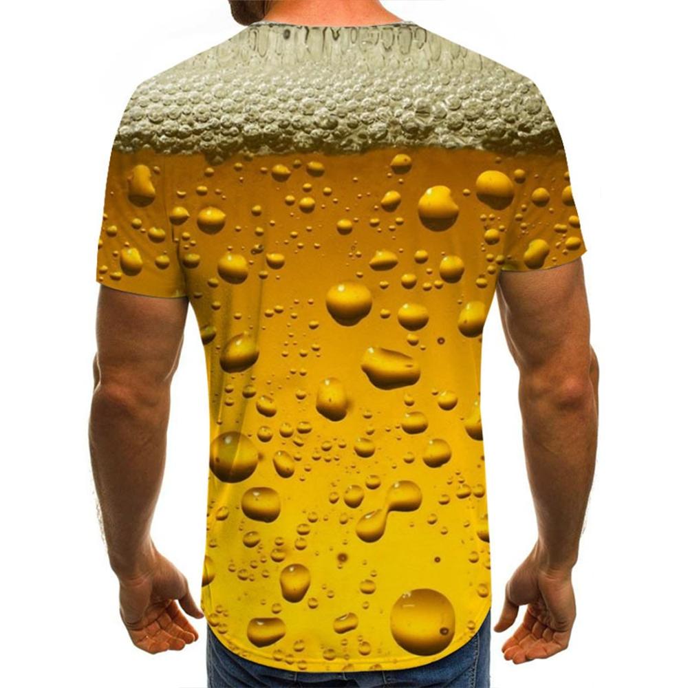 Sommer Cool Fashion 3D Bier Druck T-Shirt Herren Persönlichkeit Graphic Tee Casual Kurzarm Shirts Tops Plus Größe 100-6XL XXXL