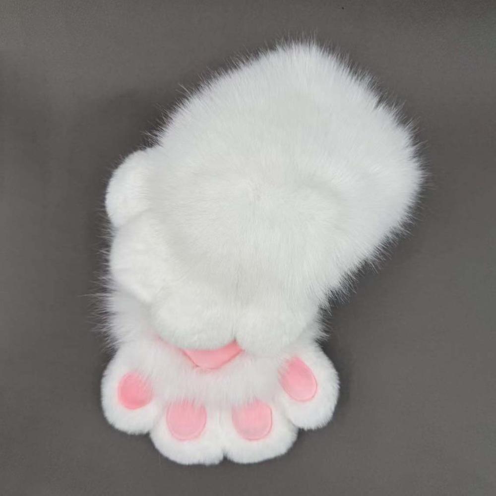 Quietschende Kig Cosplay Kostüm Handschuhe Pelzige Katzenpfoten Fäustlinge Mode Cosplay Requisiten Party gray