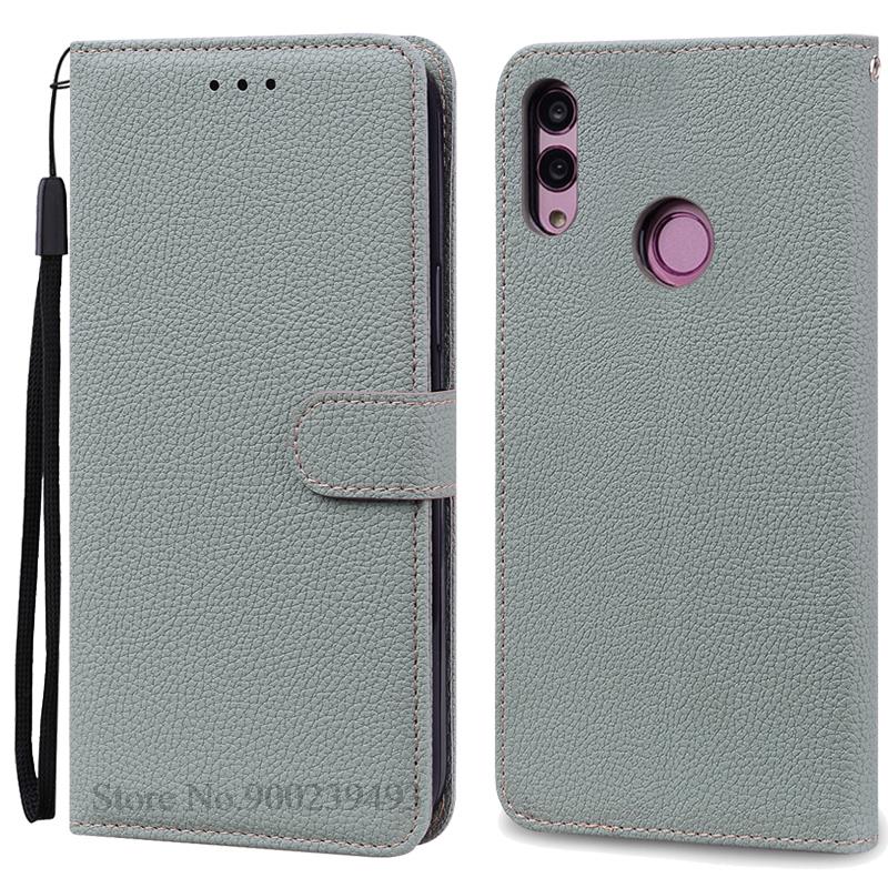 Für Huawei P Smart 2019 Fall POT-LX1 POT-LX3 Leder Brieftasche Flip Fall Für Huawei P Smart 2019 Fall Silikon Abdeckung Coque fundas P Smart 2019 POT-LX1 graue