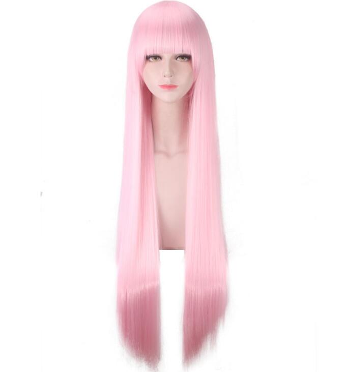 100CM rosa lange Perücke DARLING in the FRANXX 02 Zero Two Cosplay Kostüm hitzebeständiges Kunsthaar Frauen Party Cosplay Perücken 100CM rosa