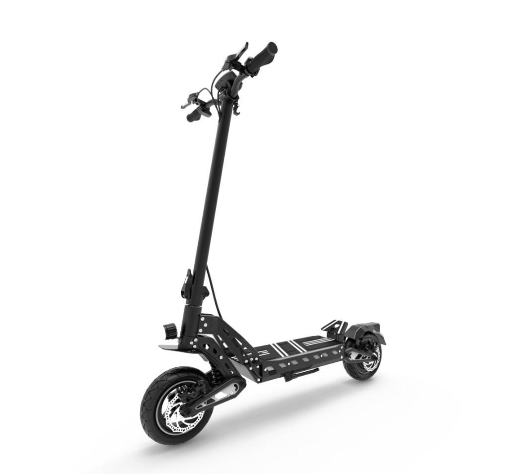 DriveTron DT10 City Erwachsenen E-Scooter 1400W Motor 48V15.6Ah Batterie 10 Zoll Reifen E-Scooter Leise Reifen Faltbarer Elektroroller schwarz