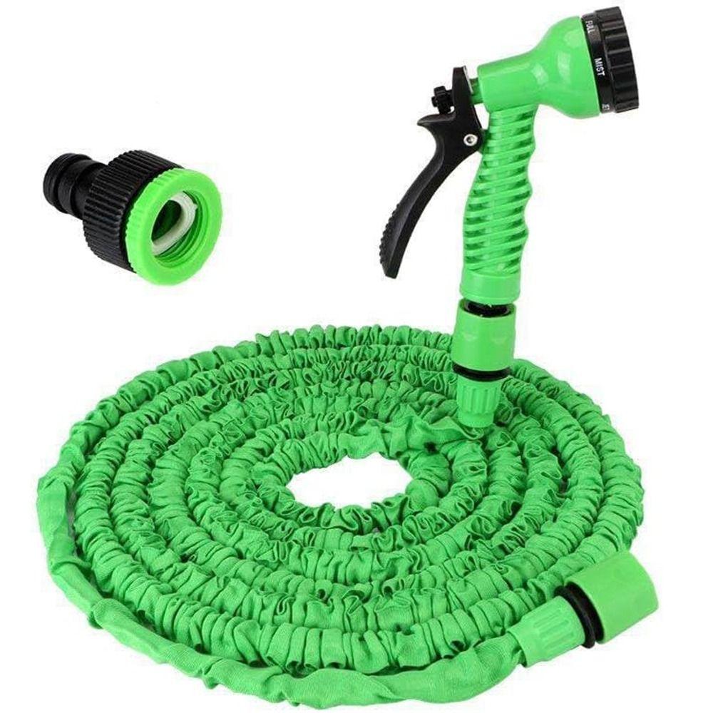 Langlebiger ausziehbarer Zauberschlauch Flexibles Wasserschlauch-Set Ausziehbarer Gartenschlauch Auto Bewässerung 25FT grün