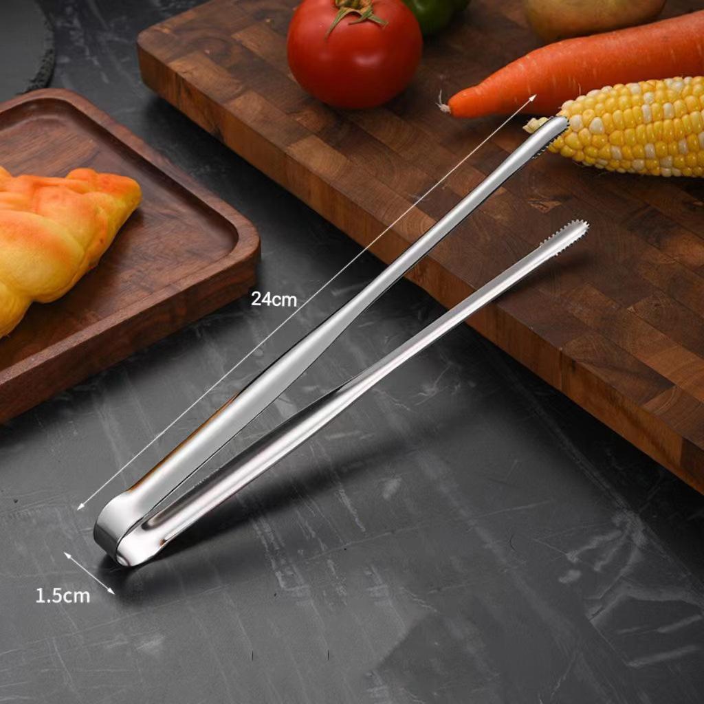 Grillzange aus Edelstahl, Lebensmittel-Clip, BBQ-Steak-Clip, Brotzange, Kochutensilien, Party, rutschfeste Küchenhelfer, Zubehör M