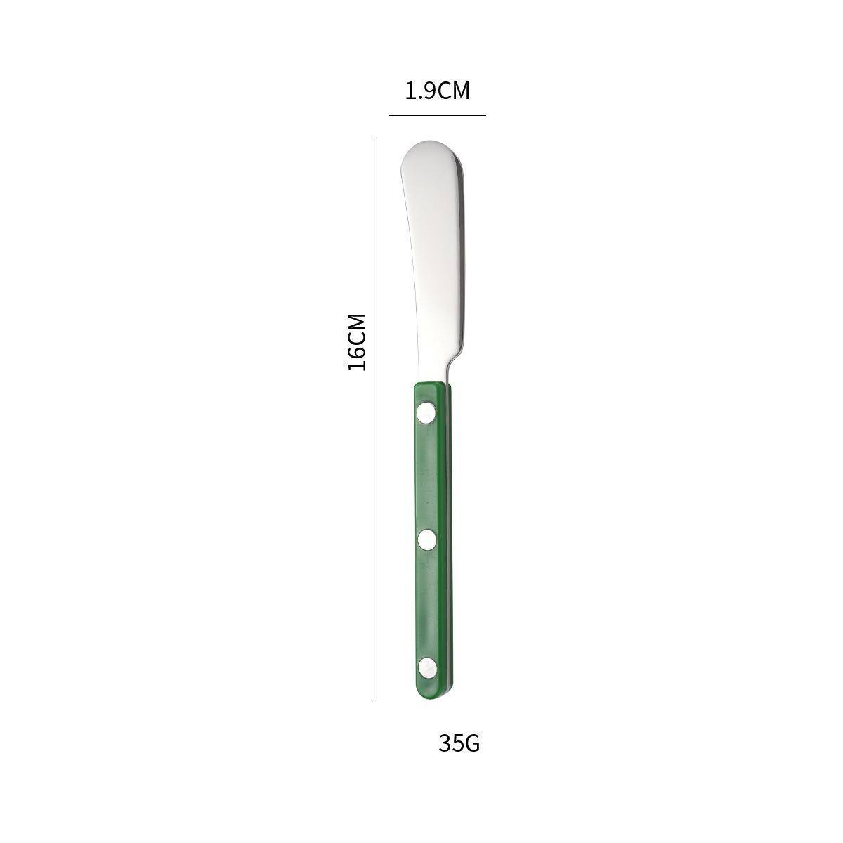 1 stück 304 Edelstahl Käse Butter Messer Westlichen Lebensmittel Brot Marmelade Creme Messer Besteck grün