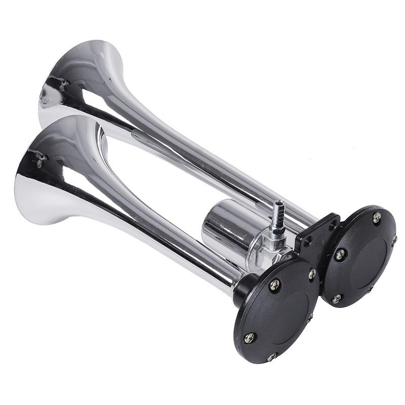 Super lautes 12V/24V 1000DB Air Horn Kit Dual Trompete Truck Air Horn mit Kompressor für alle 12V/24Vehicles silber