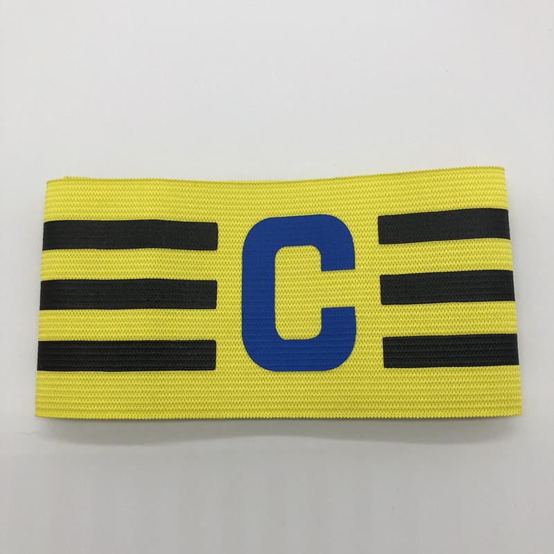 1 Stück Fußball-Armband aus Nylon, verstellbar, Fußball-Armband, Leader-Spiel, Fußball-Armband, Kapitänsbinde gelb