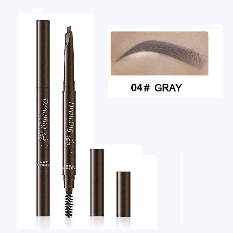 Augenbrauenstift, Make-up-Tönung, natürliche, langlebige Farbe, Tattoo-Augenbraue, wasserfest, Schwarz, Braun 04# Gray