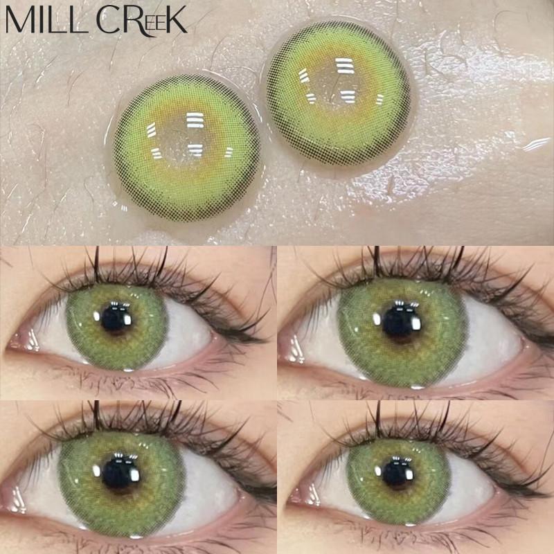Farbige Kontaktlinsen, Myopie-Linsen mit Dioptrien, kosmetische Kontaktlinsen, Großhandel, 100 Stück, jährliche Augen, schönes Pupillen-Make-up 0 grün