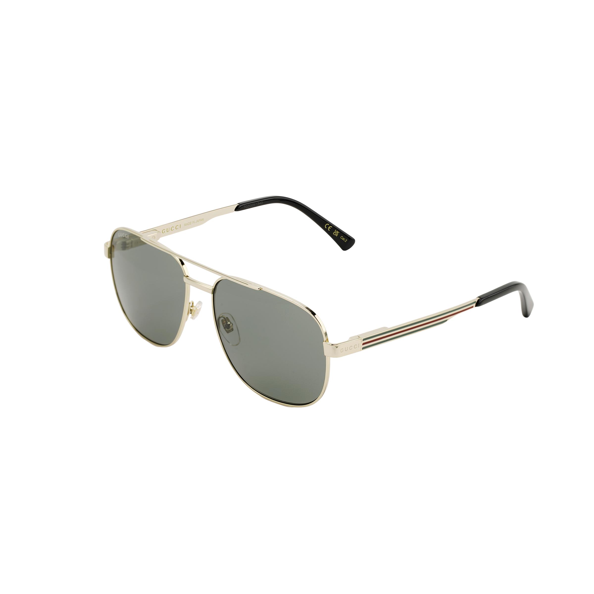 Gucci Web Mode Flieger Sonnenbrille Unisex Sonnenbrille GG1223S002 Dust Bag+Eyeglass Case (Random Color)