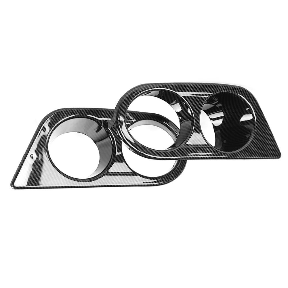 2-teilige Nebelscheinwerferabdeckung für die vordere Stoßstange, Doppellöcher, Autozubehör, passend für E46 M3 2001?2006Kohlefaser