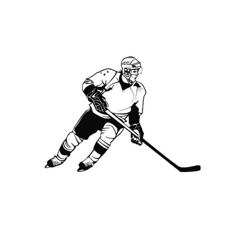 16x11cm Eishockey Sport Auto Styling Mode Auto Fenster Aufkleber für Auto Styling schwarz