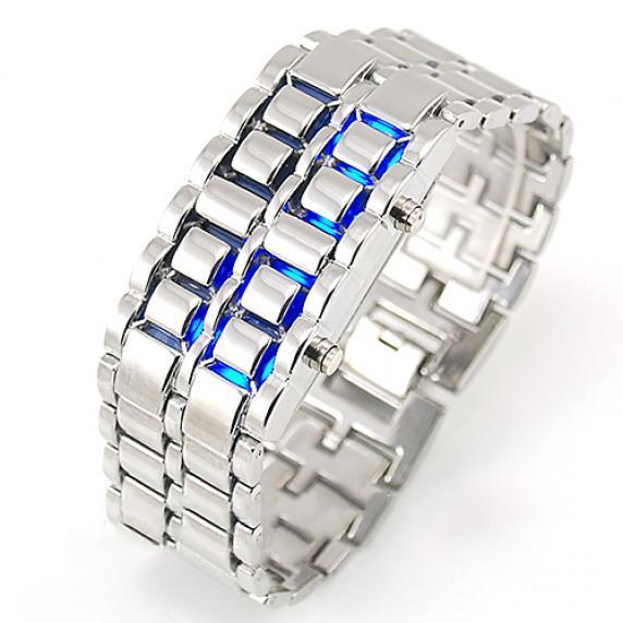 Herren Damen Edelstahl LED Digital Quarz Armbanduhr Armbanduhr