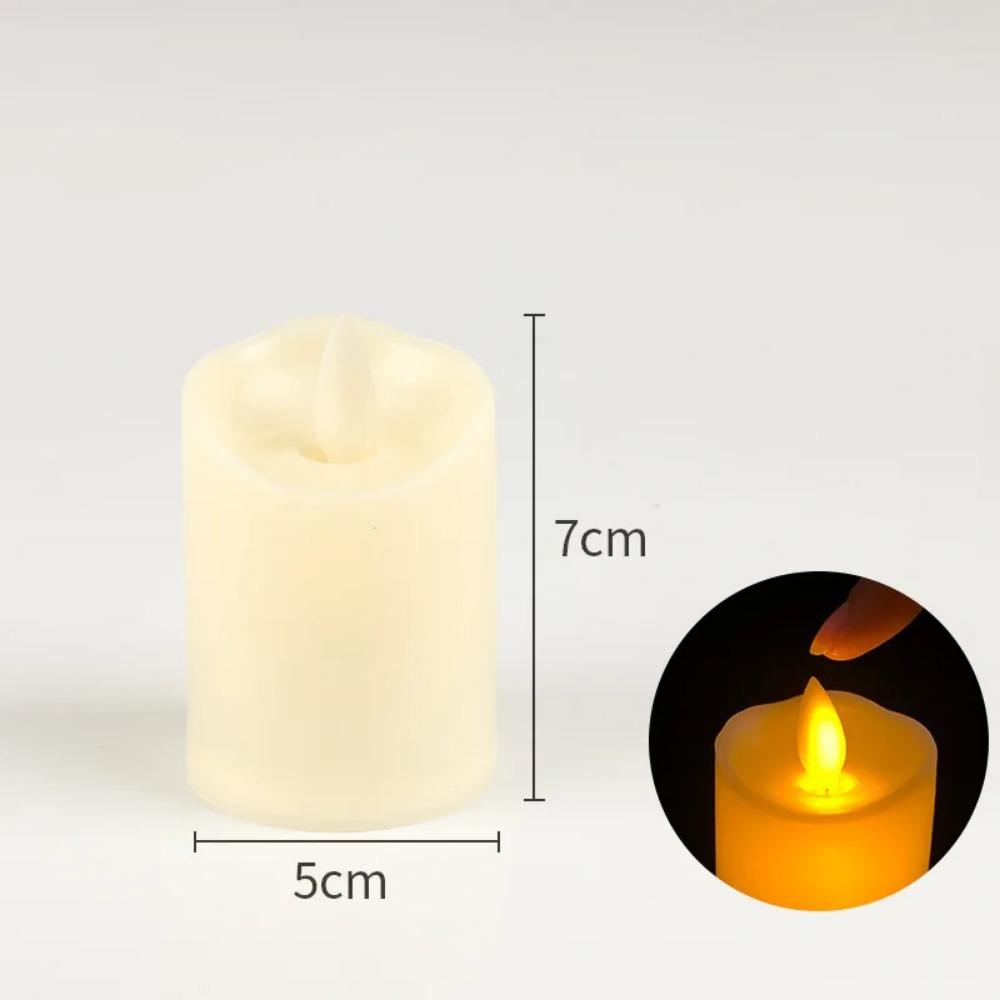 Flammenlose Votivkerzen, batteriebetriebene LED-Teelichter, elektrische Fake-Kerze mit beweglichem Docht, Hochzeit, Party, Dekoration, Kerzen, Lampen 5X7CM